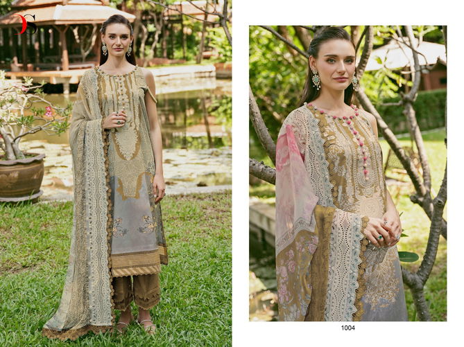 Jade Needle wonder 24-2 By Deepsy Suit Embroidery Cotton Pakistani Suits Wholesale Online